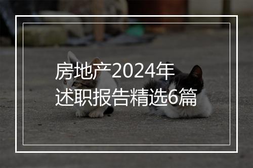 房地产2024年述职报告精选6篇
