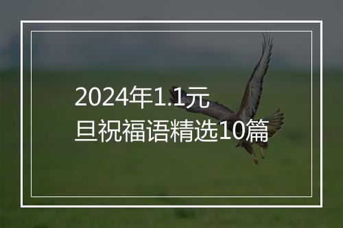2024年1.1元旦祝福语精选10篇