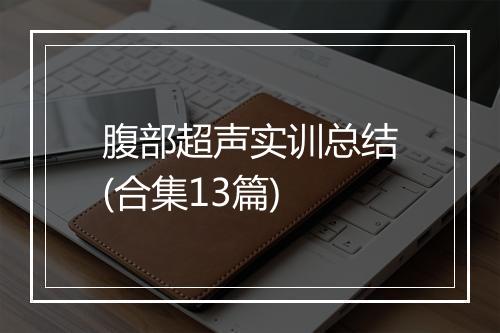 腹部超声实训总结(合集13篇)