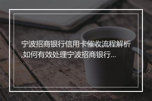 宁波招商银行信用卡催收流程解析,如何有效处理宁波招商银行信用卡催收问题