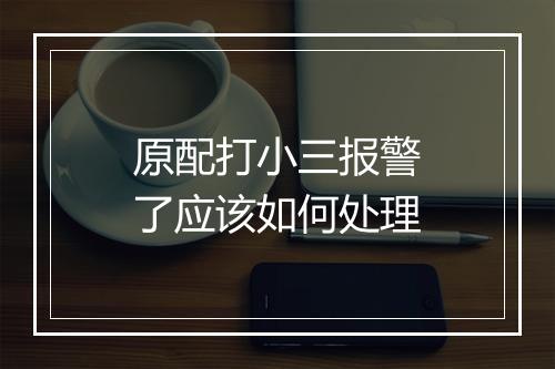 原配打小三报警了应该如何处理