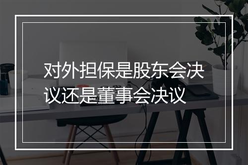 对外担保是股东会决议还是董事会决议