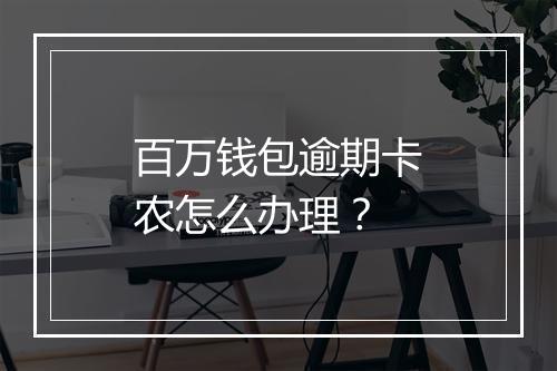 百万钱包逾期卡农怎么办理？