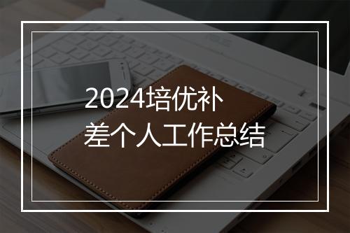 2024培优补差个人工作总结