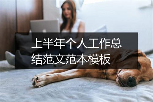 上半年个人工作总结范文范本模板