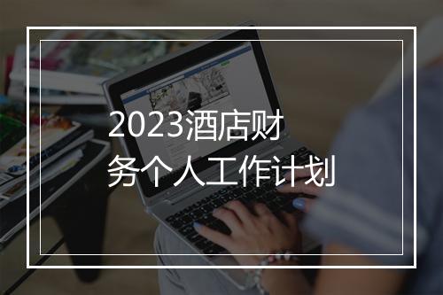 2023酒店财务个人工作计划