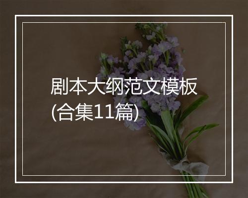 剧本大纲范文模板(合集11篇)