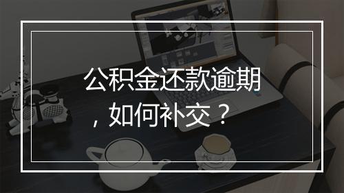 公积金还款逾期，如何补交？