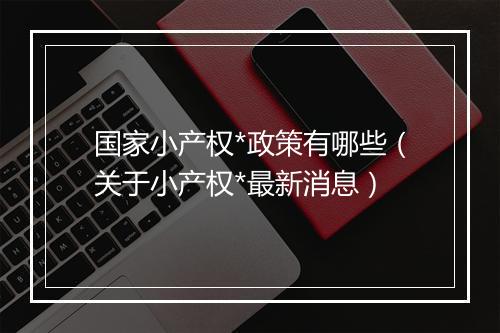 国家小产权*政策有哪些（关于小产权*最新消息）