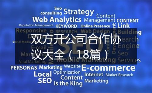 双方开公司合作协议大全（18篇）