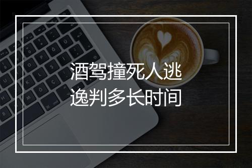酒驾撞死人逃逸判多长时间