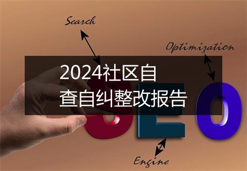 2024社区自查自纠整改报告