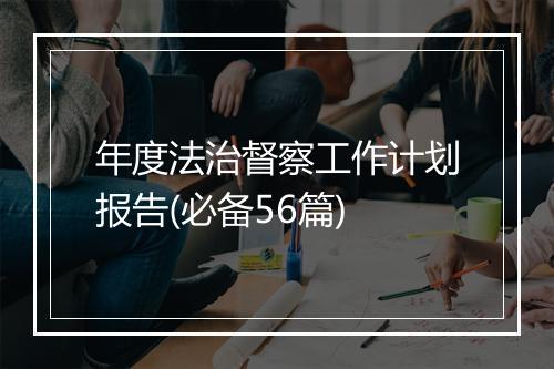 年度法治督察工作计划报告(必备56篇)