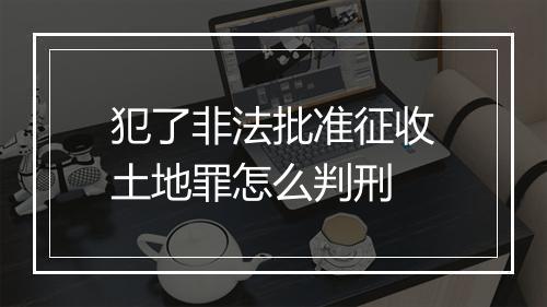 犯了非法批准征收土地罪怎么判刑