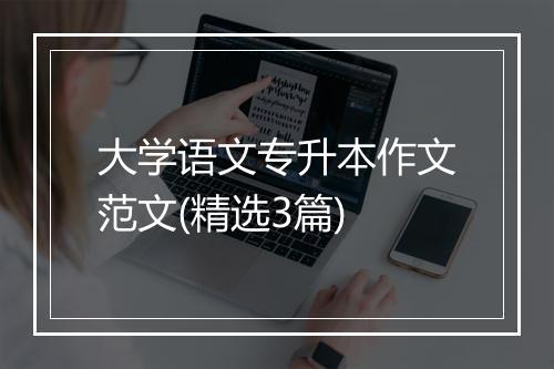 大学语文专升本作文范文(精选3篇)