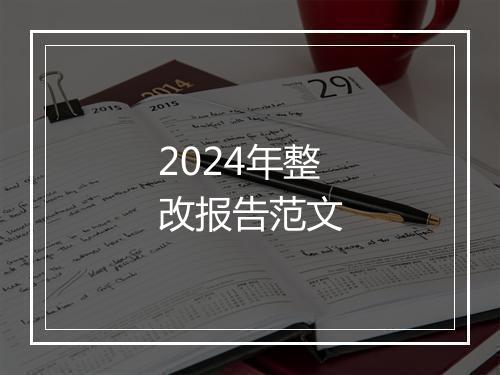 2024年整改报告范文