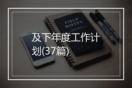及下年度工作计划(37篇)