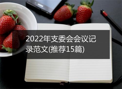2022年支委会会议记录范文(推荐15篇)