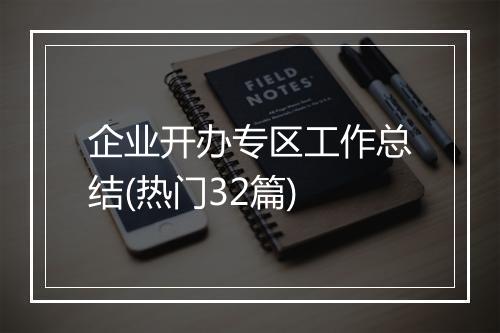 企业开办专区工作总结(热门32篇)