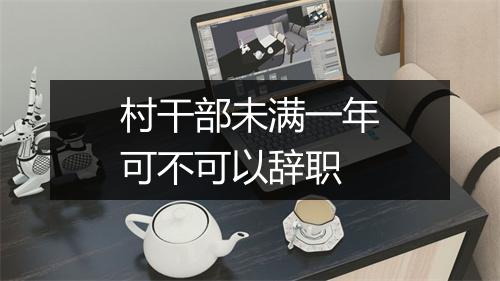 村干部未满一年可不可以辞职