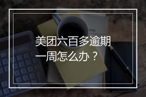 美团六百多逾期一周怎么办？