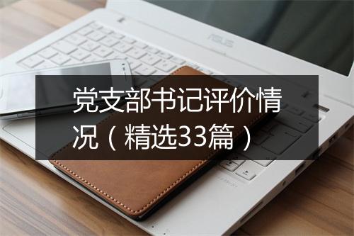 党支部书记评价情况（精选33篇）