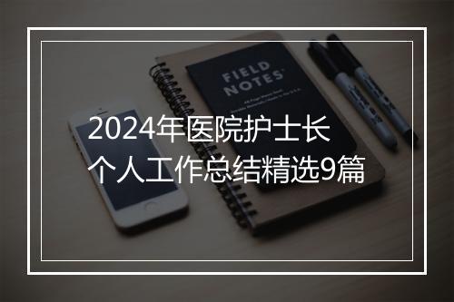 2024年医院护士长个人工作总结精选9篇