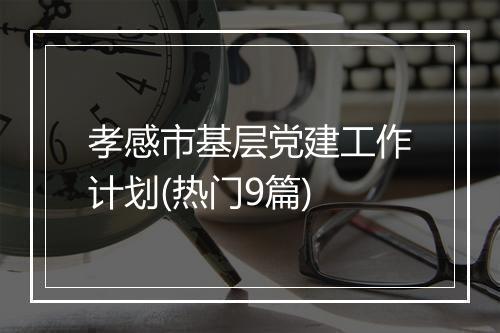 孝感市基层党建工作计划(热门9篇)