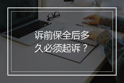 诉前保全后多久必须起诉？