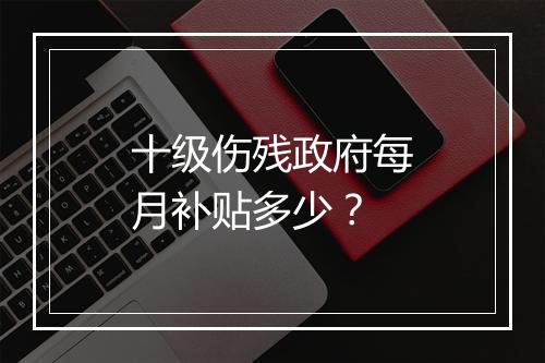 十级伤残政府每月补贴多少？