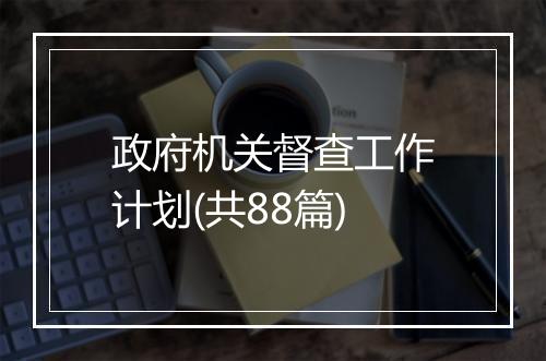 政府机关督查工作计划(共88篇)