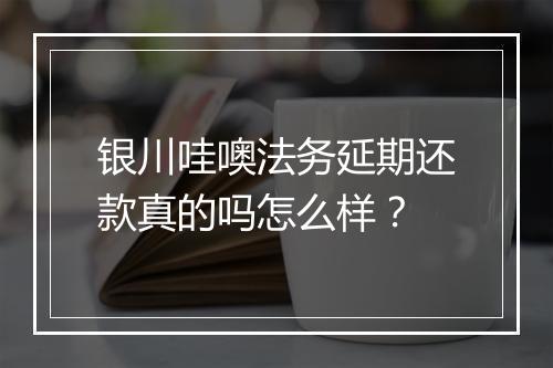 银川哇噢法务延期还款真的吗怎么样？