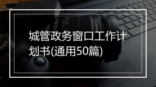 城管政务窗口工作计划书(通用50篇)