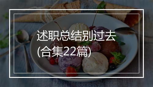 述职总结别过去(合集22篇)