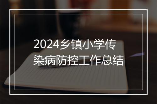 2024乡镇小学传染病防控工作总结