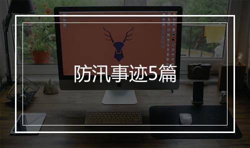 防汛事迹5篇