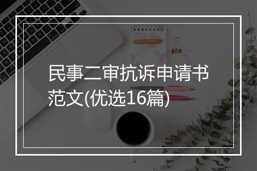 民事二审抗诉申请书范文(优选16篇)