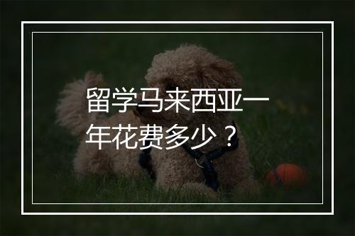 留学马来西亚一年花费多少？