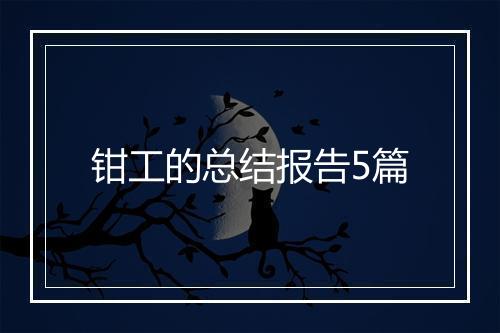 钳工的总结报告5篇