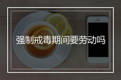 强制戒毒期间要劳动吗