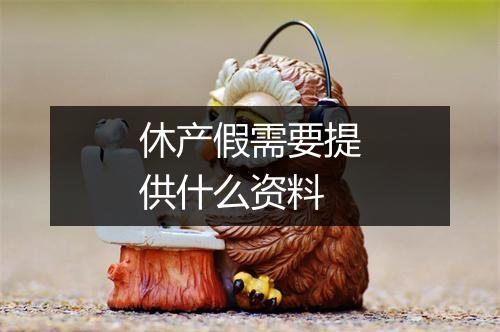 休产假需要提供什么资料