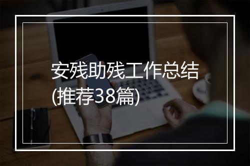安残助残工作总结(推荐38篇)