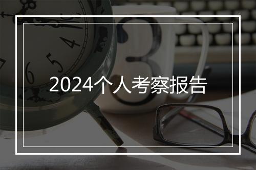 2024个人考察报告