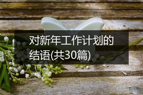 对新年工作计划的结语(共30篇)