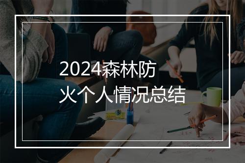2024森林防火个人情况总结