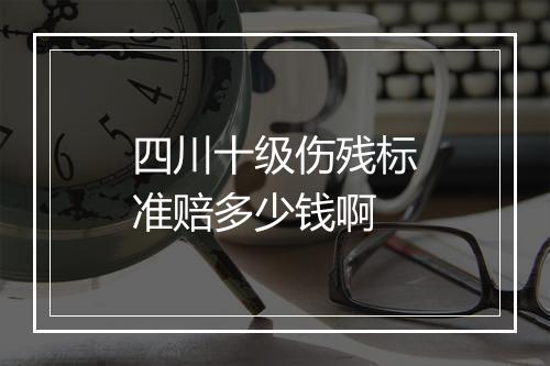 四川十级伤残标准赔多少钱啊