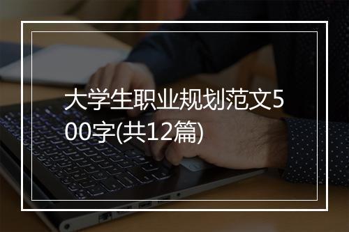 大学生职业规划范文500字(共12篇)