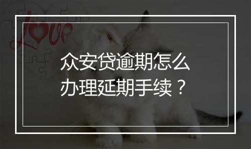 众安贷逾期怎么办理延期手续？