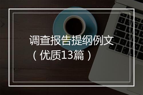 调查报告提纲例文（优质13篇）