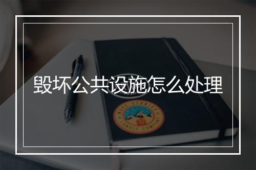 毁坏公共设施怎么处理